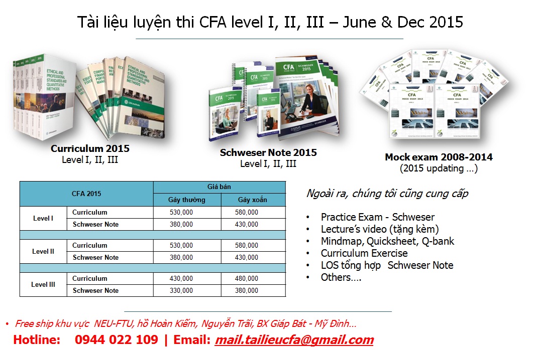 HOT HOT !! Bộ đầy đủ giáo trình + tài liệu CFA 2015 Level 1-2-3 !!! Flyer2